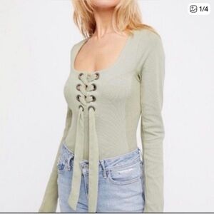 ⭐️Free People Looking Back Lace up Top⭐️